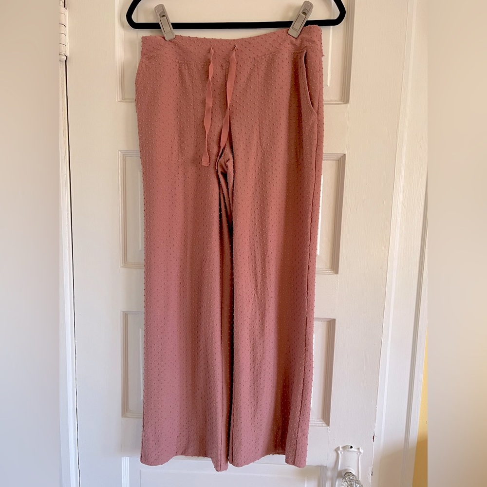 Soma Sleepwear Pajama Pants in Pink Jacquard Dot